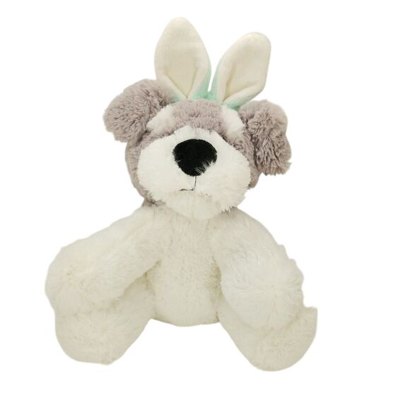 Inter American White Gray Dog Puppy Bunny Rabbit Ears Plush Stuffed Animal Toy - Picture 1 of 9